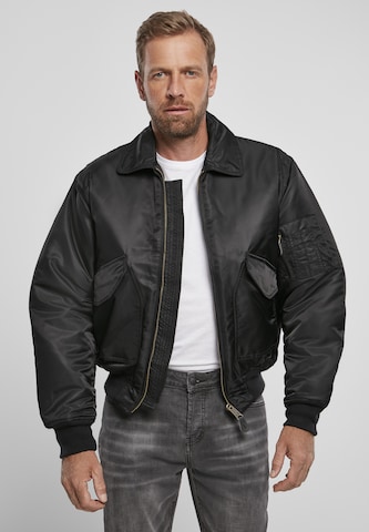 Brandit Between-season jacket in Black: front