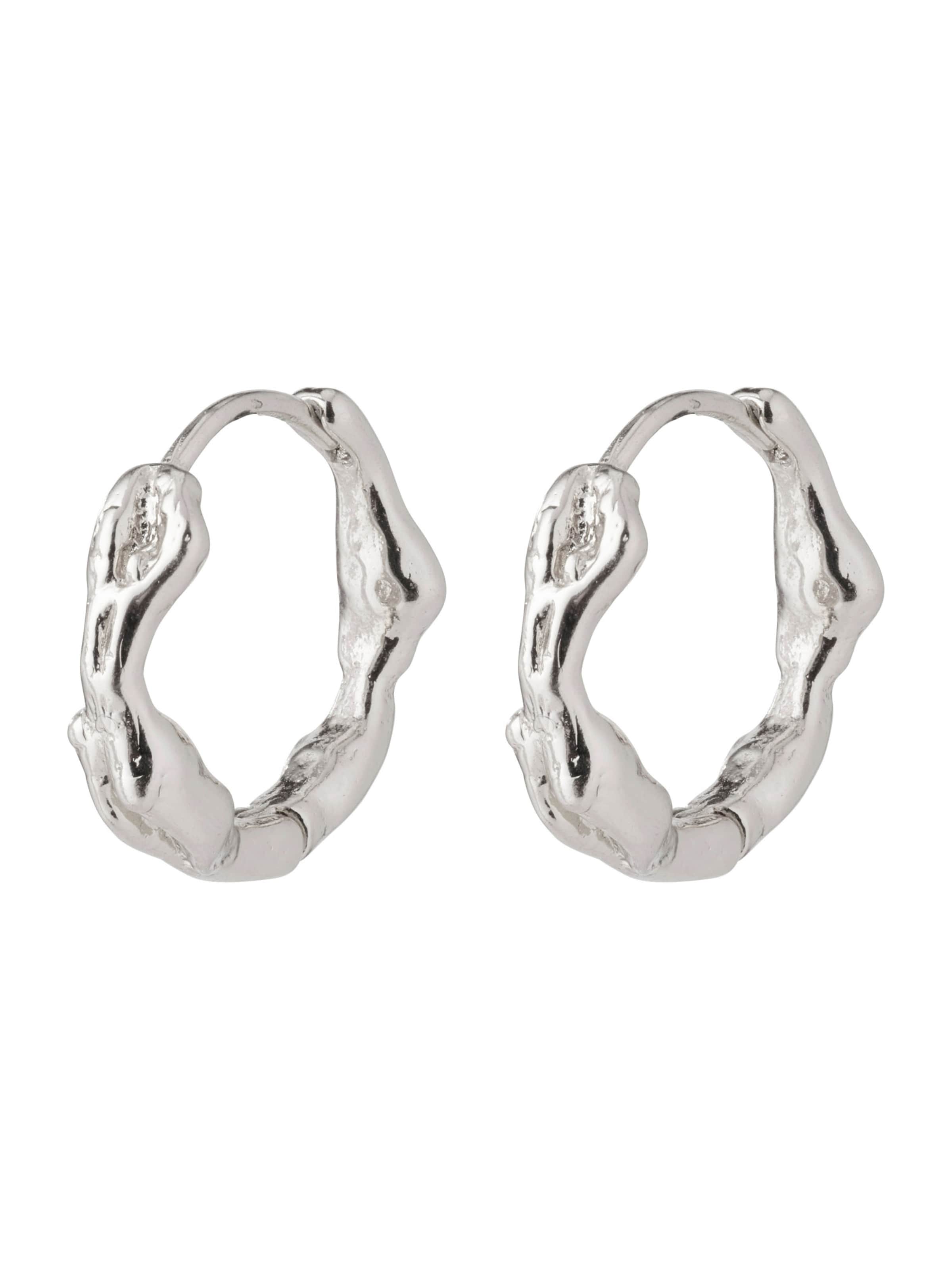 sidabrinė Pilgrim Auskarai 'Zion': priekis