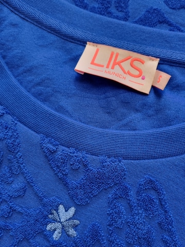 LIKS. Munich - Sudadera 'Frottee Langarm Sweater' en azul