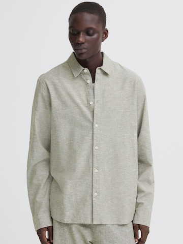 Regular fit Camicia ' BHAban Slub Linen Mix ' di BLEND in verde: frontale