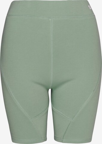 Skinny Pantalon de sport Superdry en vert : devant