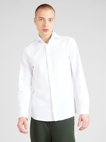 ETON Slim fit Button Up Shirt in White: front