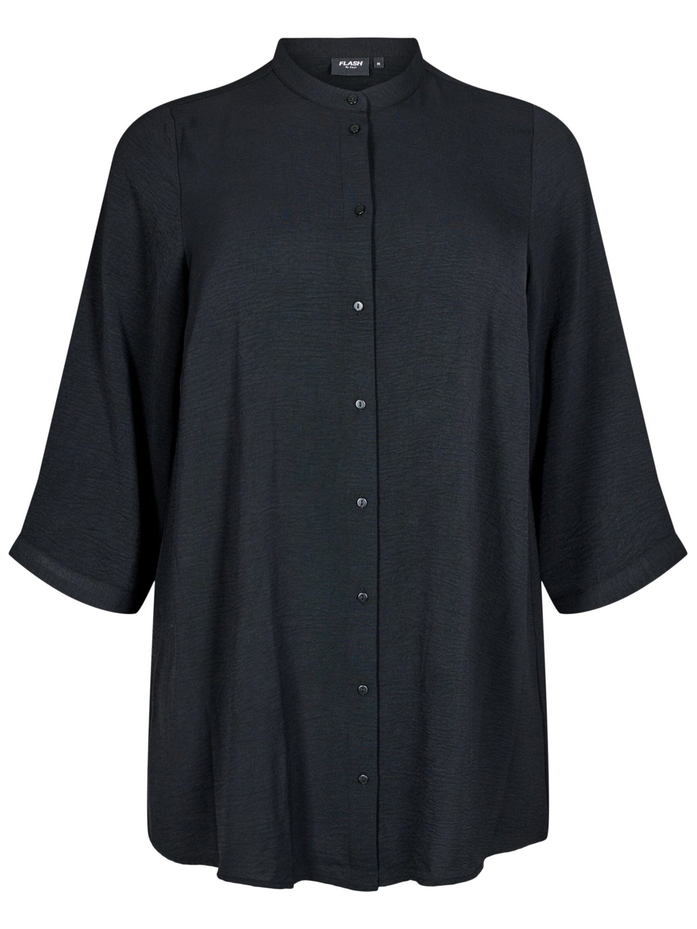 Flash by Zizzi Tunic 'FLKIKKA' in Black: front
