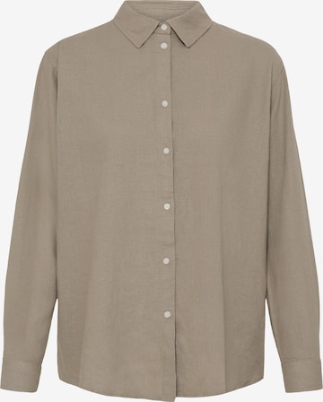 ICHI - Blusa 'LINNO' em bege: frente
