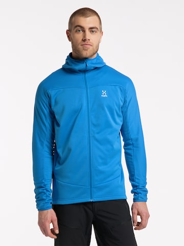 Haglöfs Athletic Fleece Jacket 'Frost Mid' in Blue: front