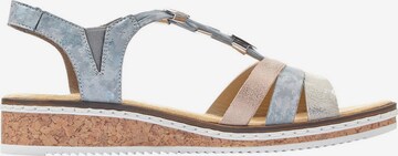 Rieker Sandalen met riem in Blauw