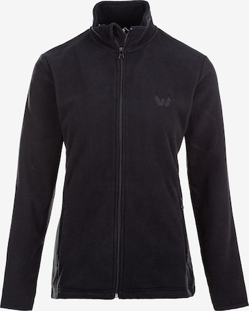 Whistler Athletic Fleece Jacket 'Cocoon' in Black: front