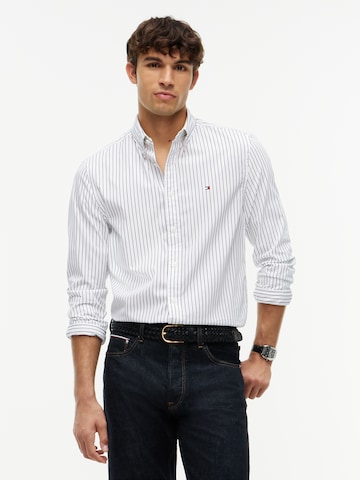 Slim fit Camicia 'FLEX' di TOMMY HILFIGER in bianco: frontale