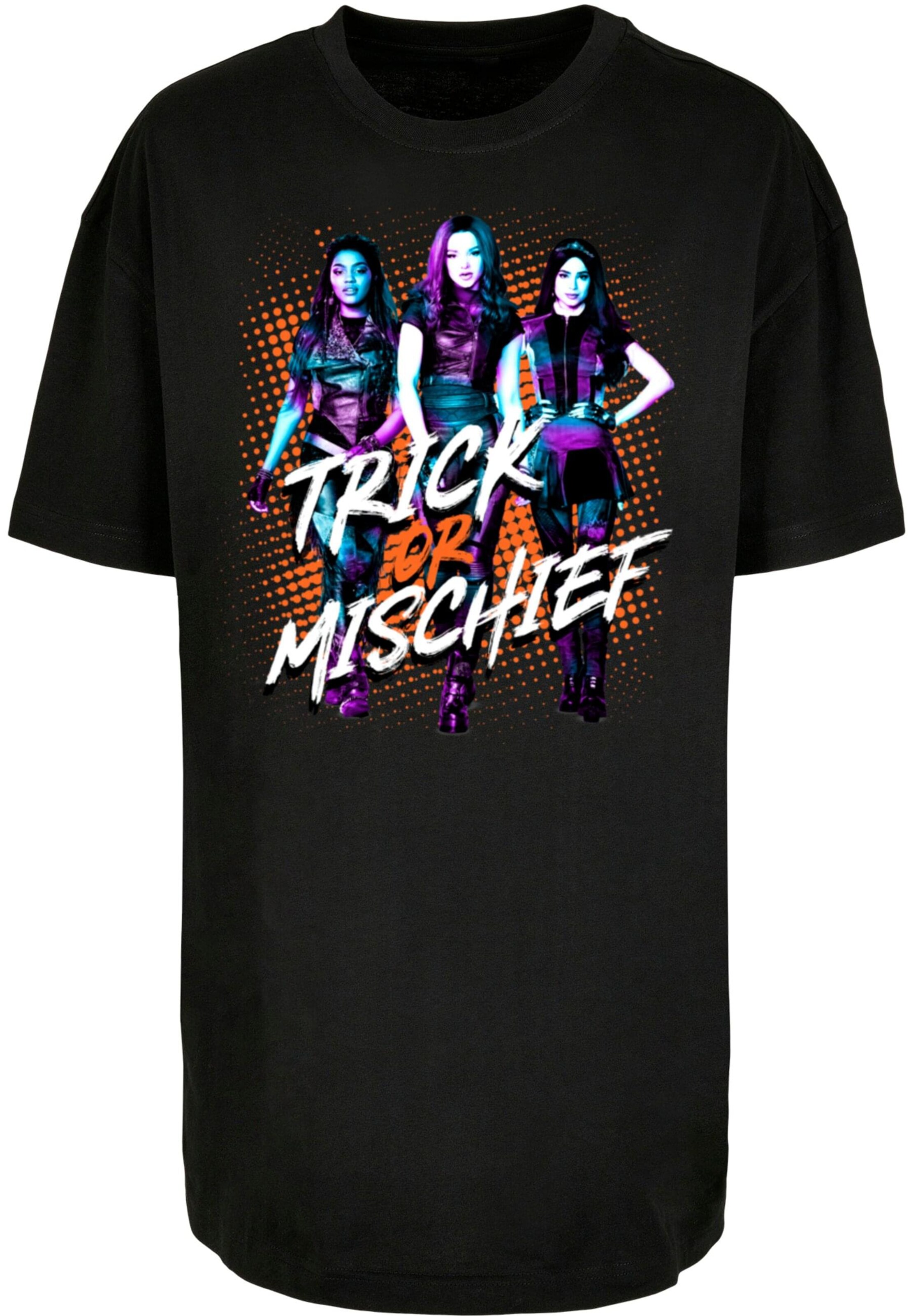 ABSOLUTE CULT Shirt 'Descendants - Trick Or Mischief' in Zwart: voorkant