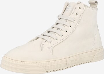 Copenhagen High-Top Sneakers in Beige: front