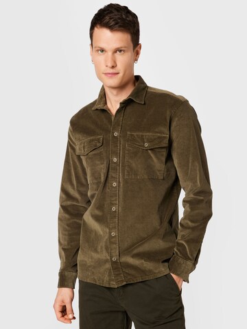 Casual Friday - Ajuste regular Camisa 'Anton' en verde: frente