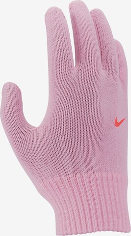 NIKE Athletic Gloves in Pink: front