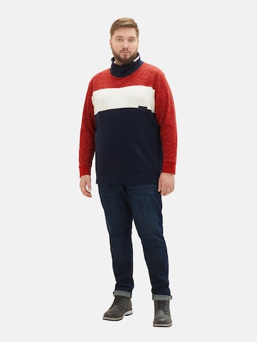 sarkans TOM TAILOR Men + Sportisks džemperis