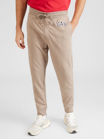 GAP - Tapered Pantalón en marrón: frente