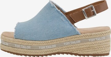 TOM TAILOR Sandals in Blue: front