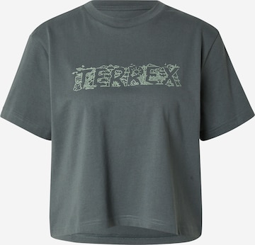 žalia ADIDAS TERREX Sportiniai marškinėliai: priekis