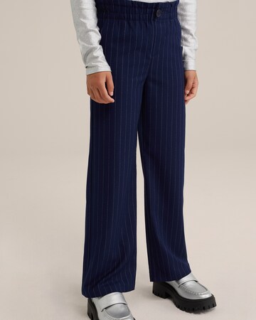 WE Fashion Regular Trousers in Blue: front