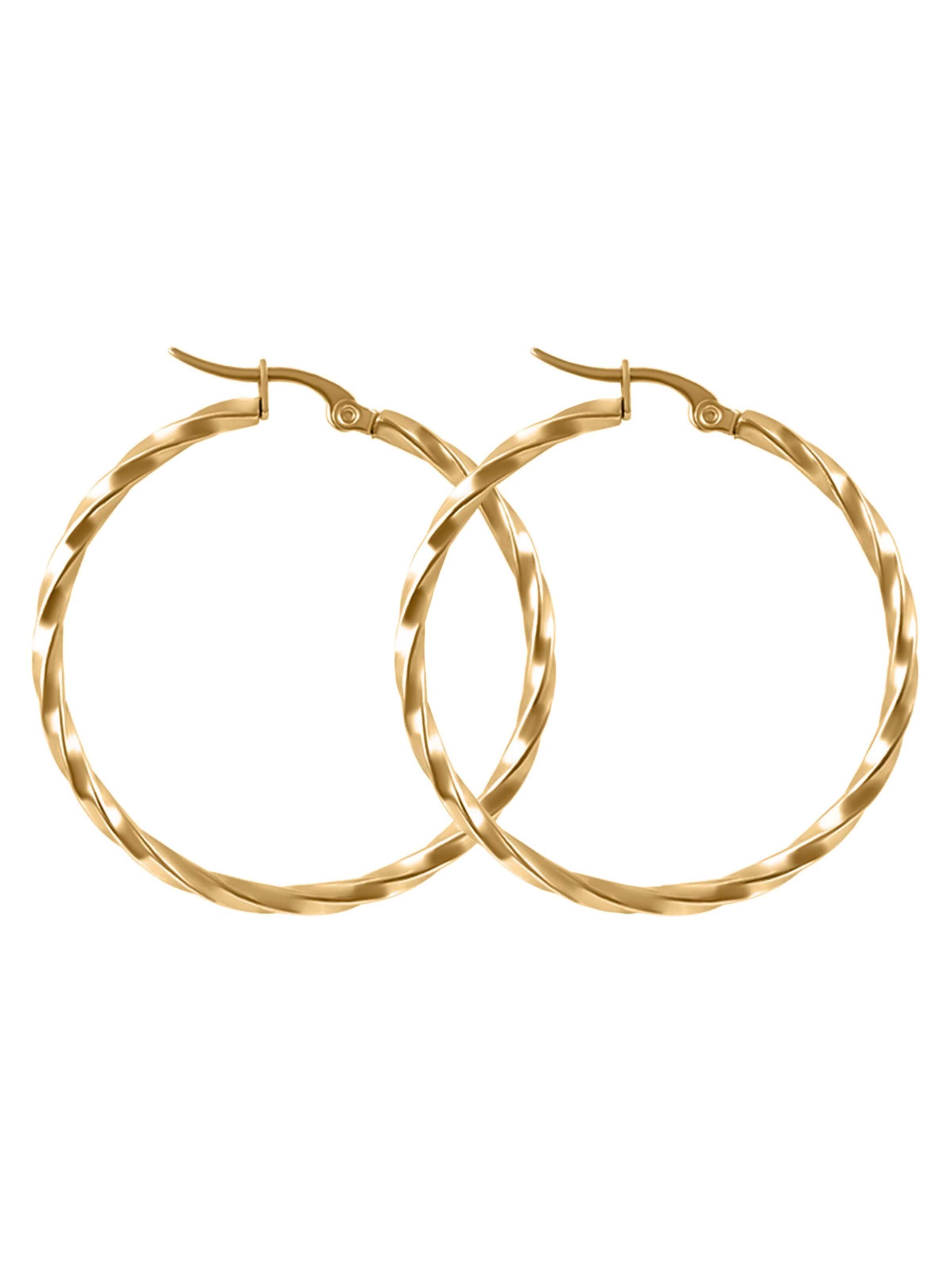 Boucles d'oreilles 'Twisted' day berlin en or : devant