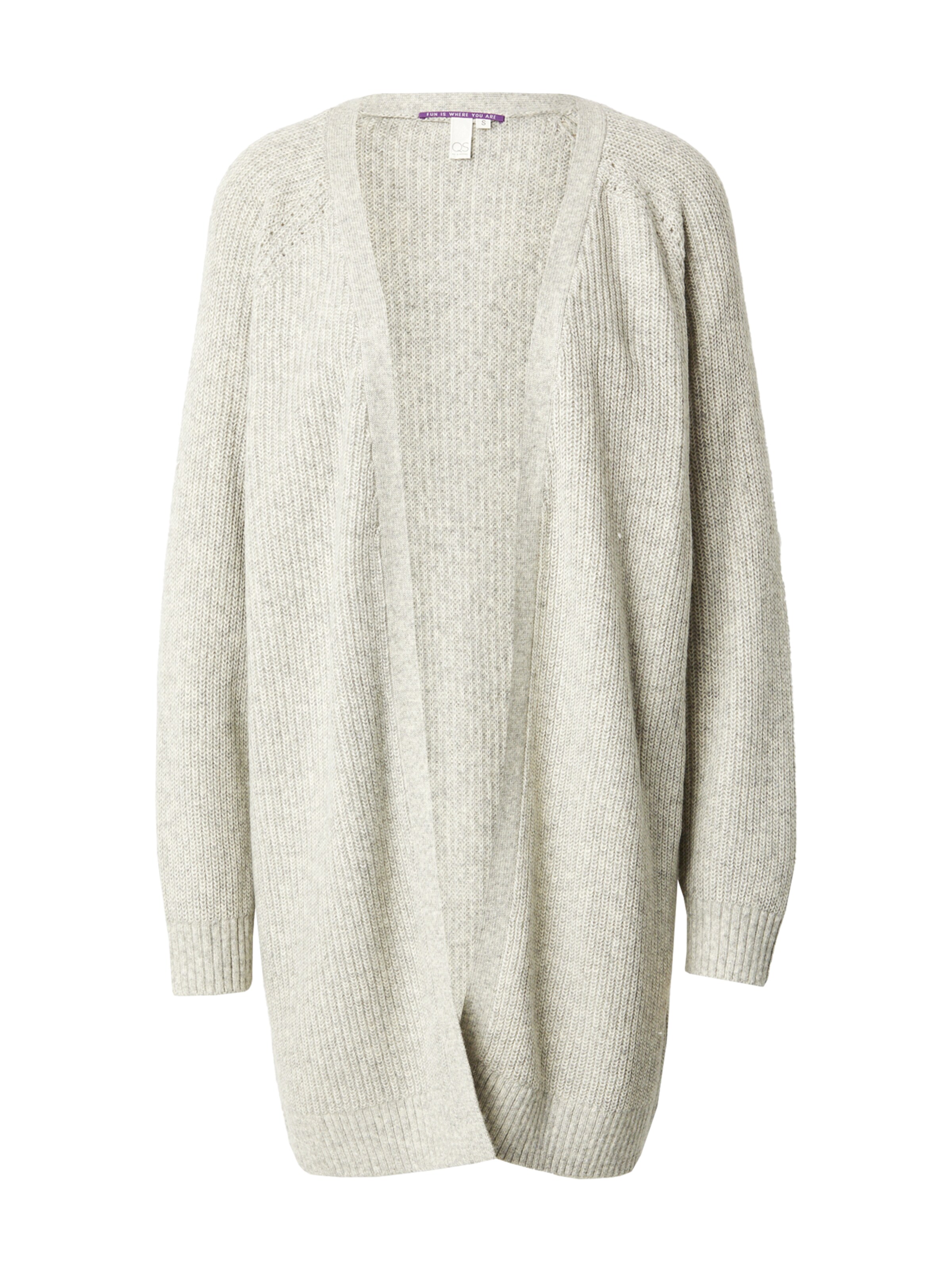 QS Gebreid vest in Beige: voorkant