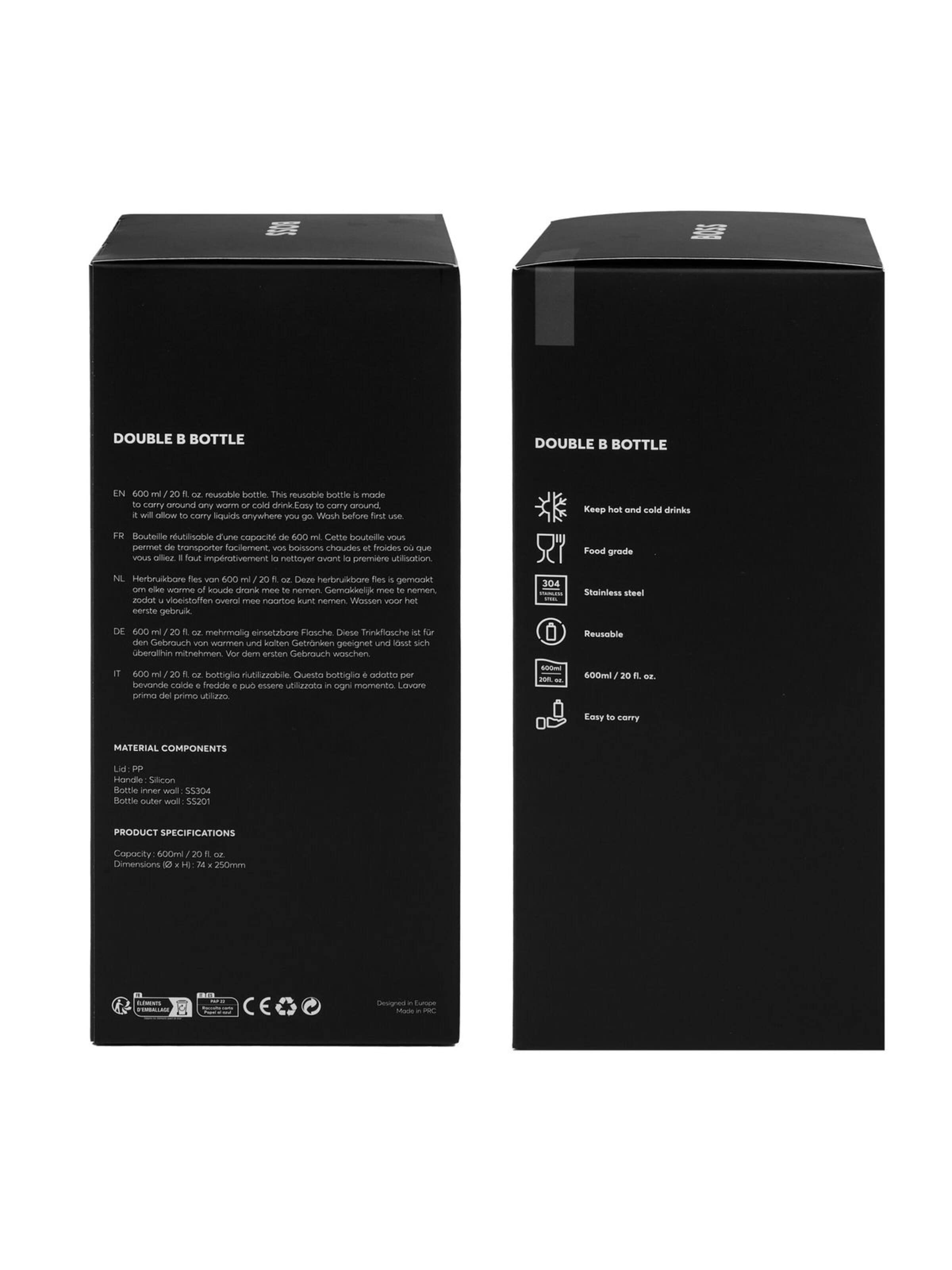 BOSS Láhev na vodu 'Isothermal flask Double B' – černá