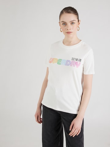 Superdry T-shirt i vit: framsida