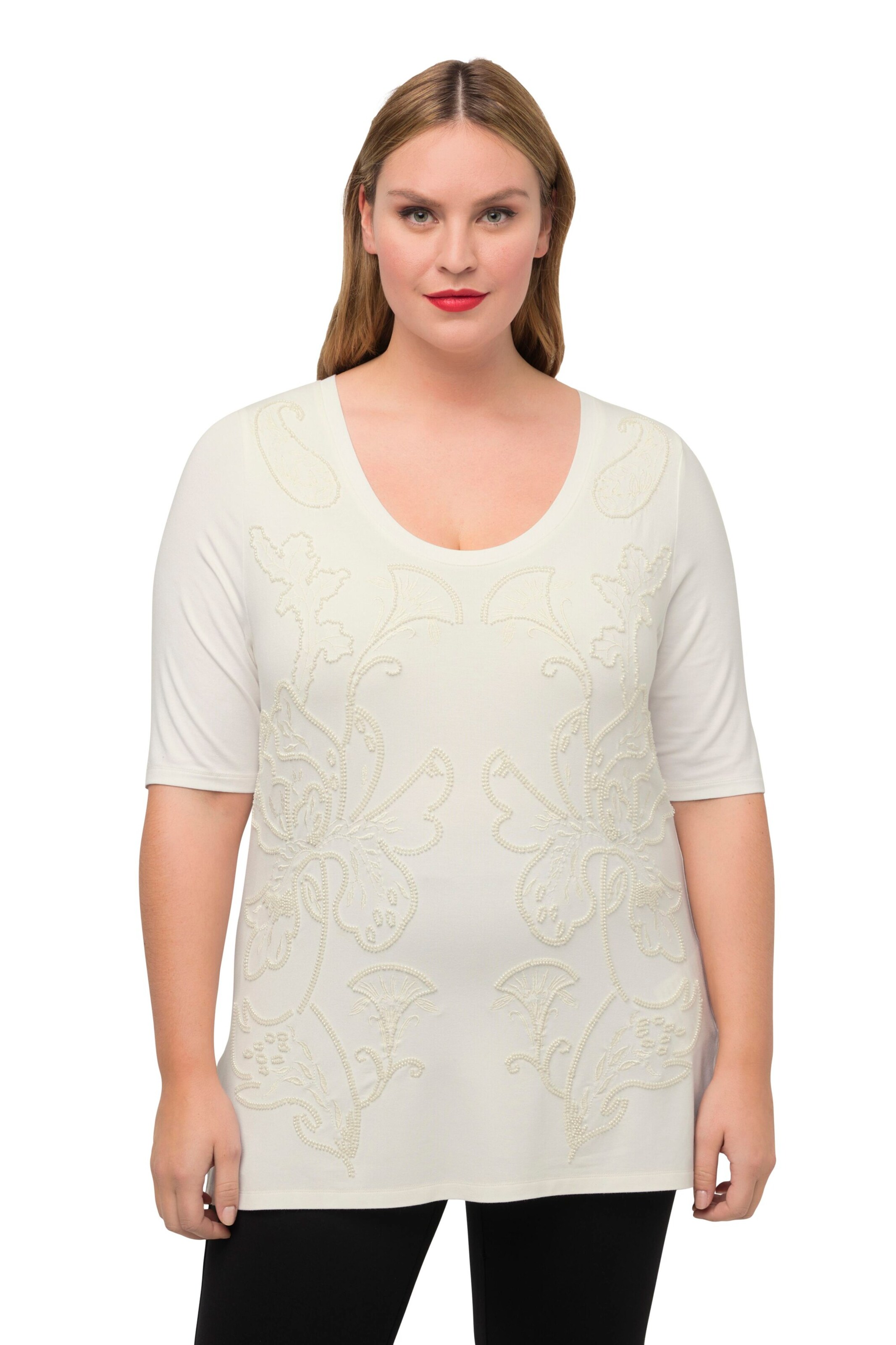 Ulla Popken Shirt in Wit: voorkant