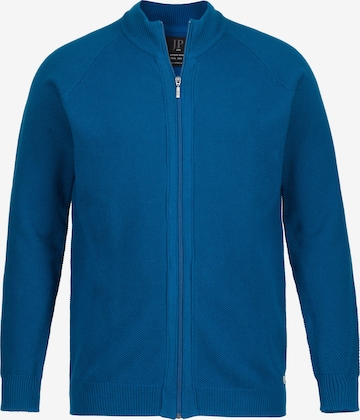 JP1880 Gebreid vest in Blauw: voorkant