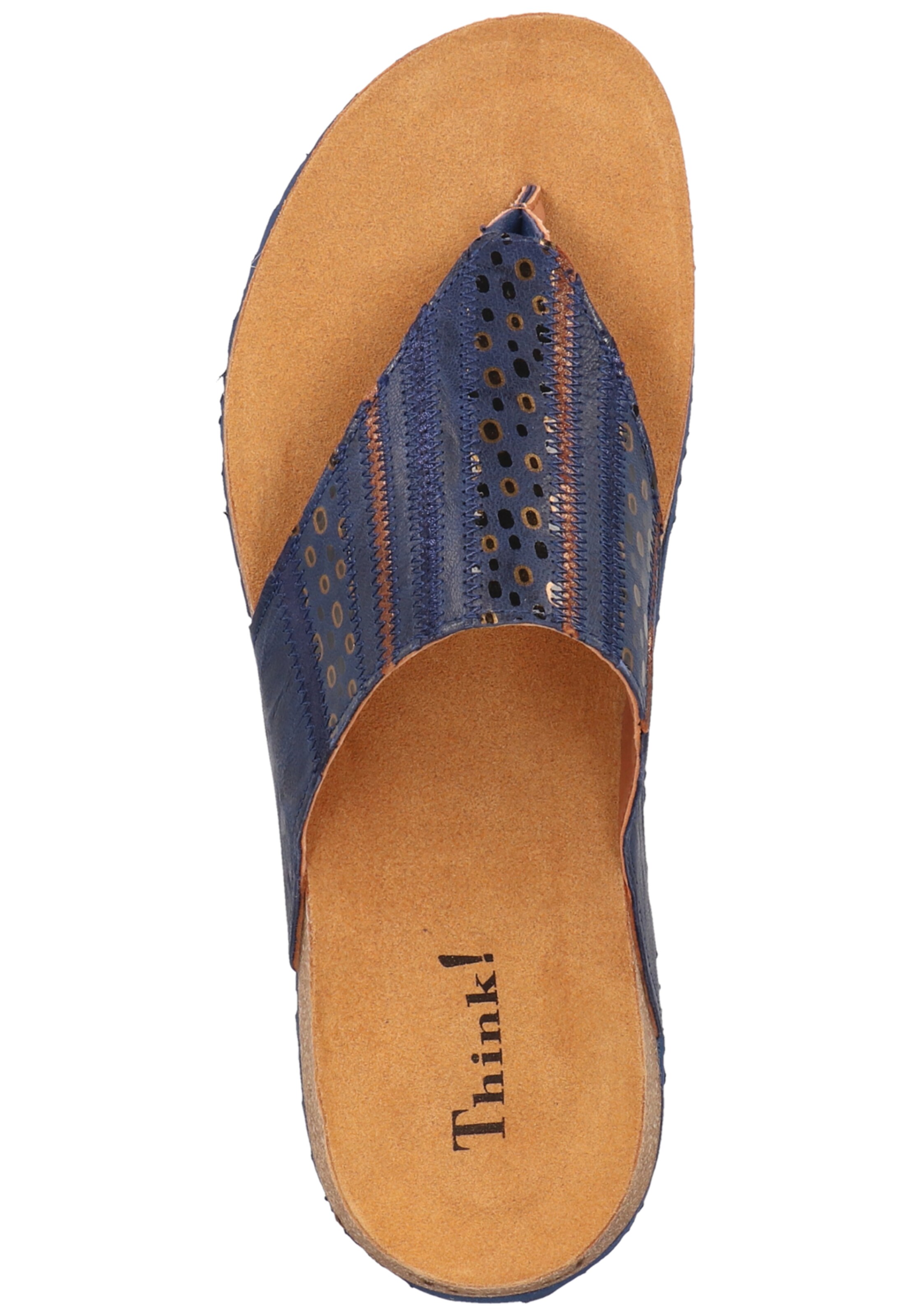 Frauen Sandalen THINK Zehentrenner in Blau - SG89059 Frauen Sandalen THINK Zehentrenner in Blau - SG89059