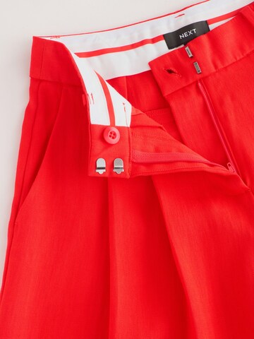 Next Wide leg Pleat-front trousers in Red