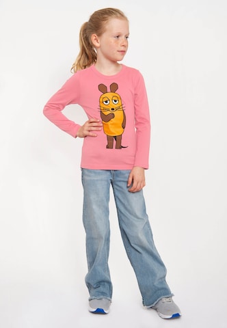 LOGOSHIRT Shirt 'Die Sendung mit der Maus - Die Maus' in Pink