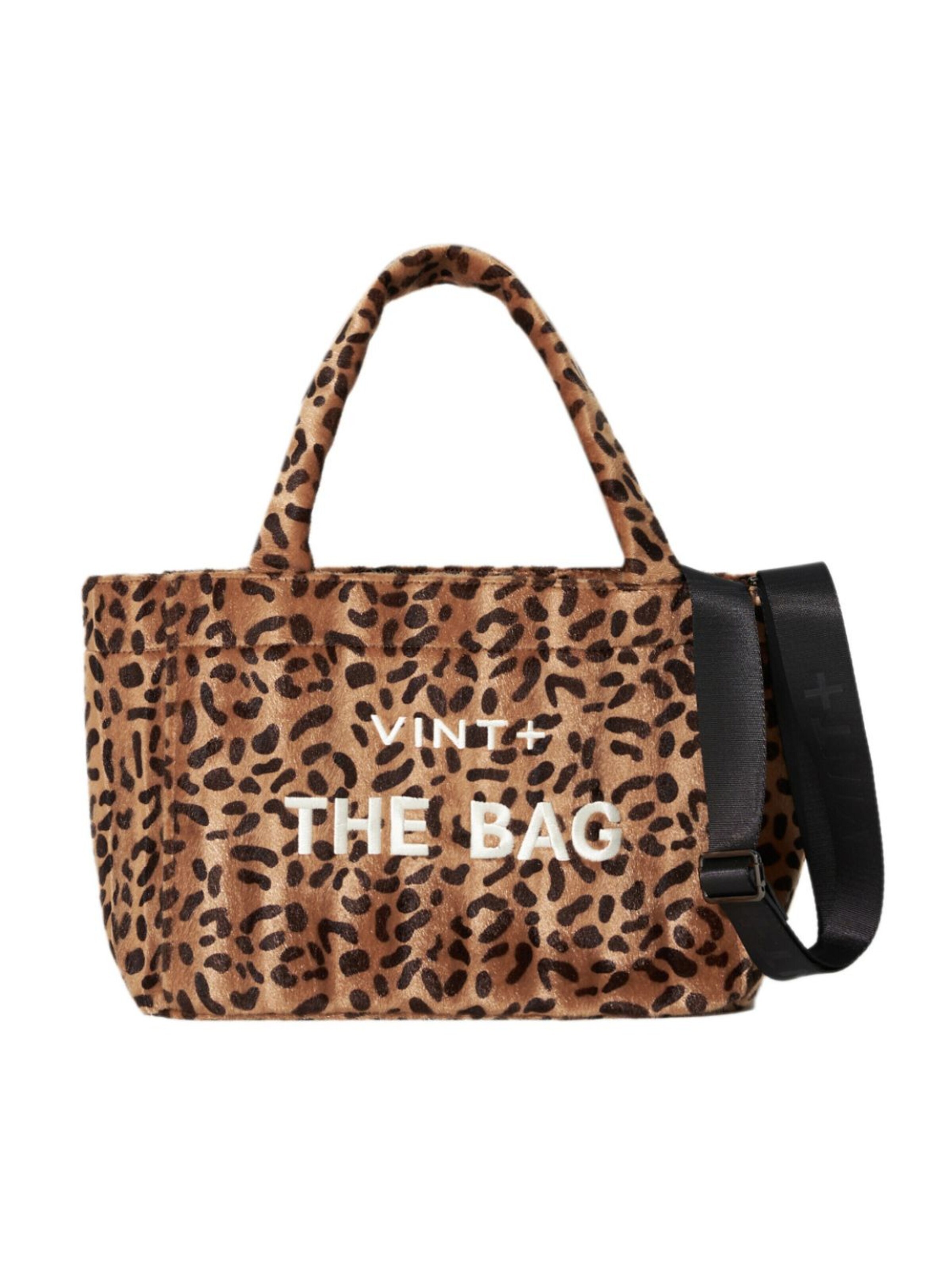 VINT+ Shopper 'Leopard Bag' i brun: forside