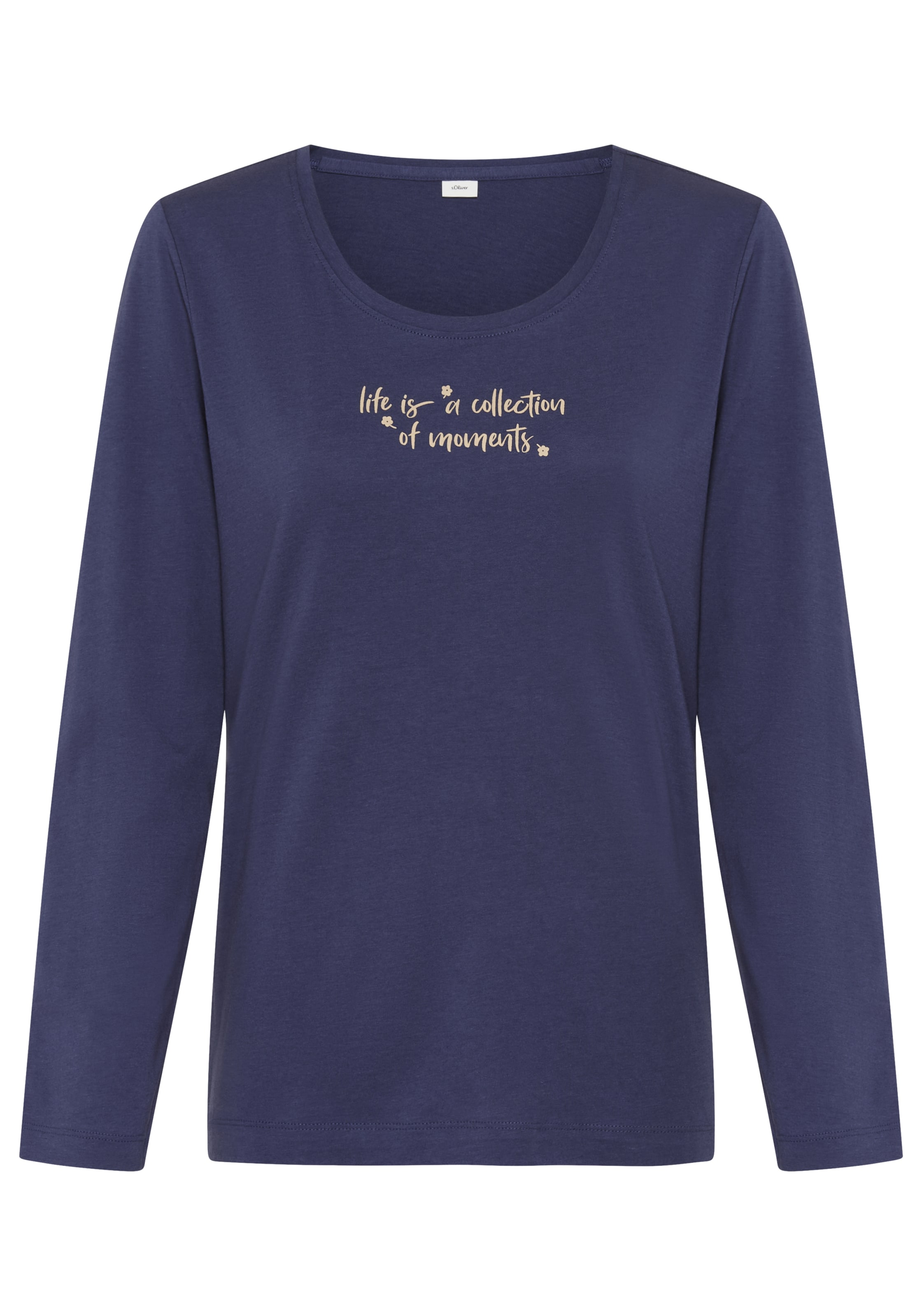 s.Oliver Pajama Shirt in Blue: front