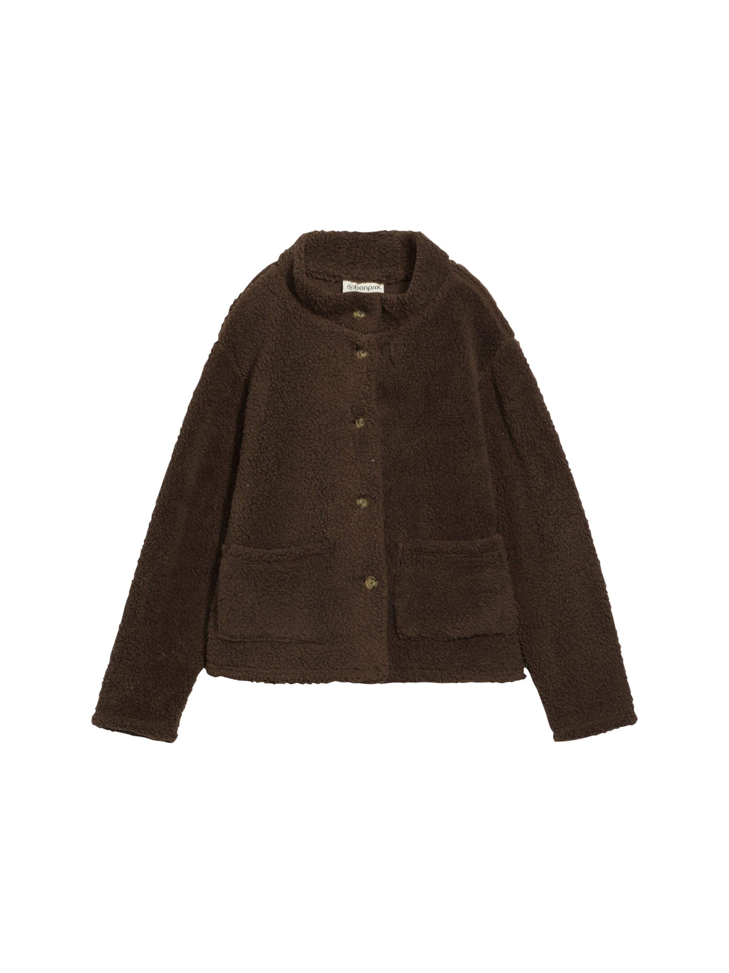 Veste en polaire bonprix en marron : devant