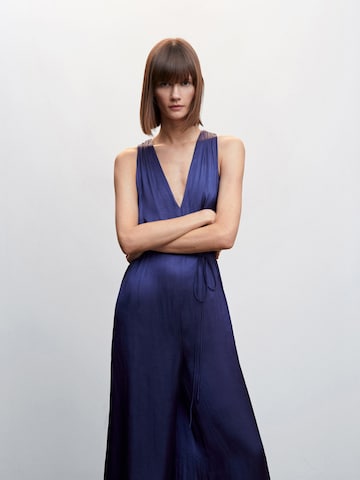 MANGO Jumpsuit 'TWISTER' in Blue: front