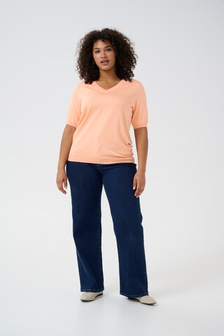 KAFFE CURVE - Pullover 'Lizzy' em laranja