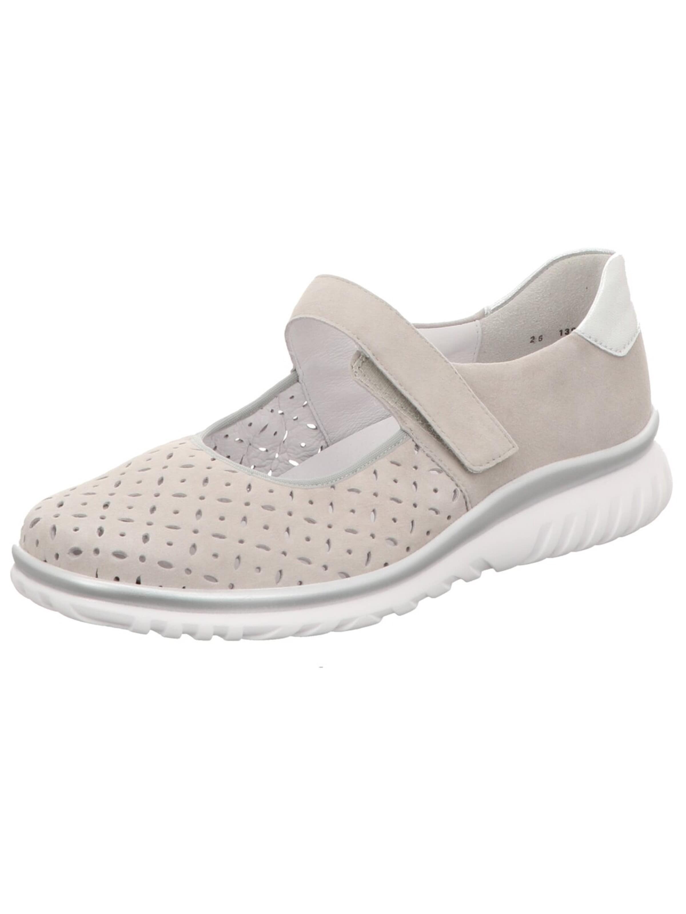 SEMLER Remballerina 'Slipper Damen L5075471/828 Velourleder in grau' i grå: framsida