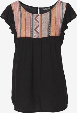 KOROSHI - Blusa en negro: frente