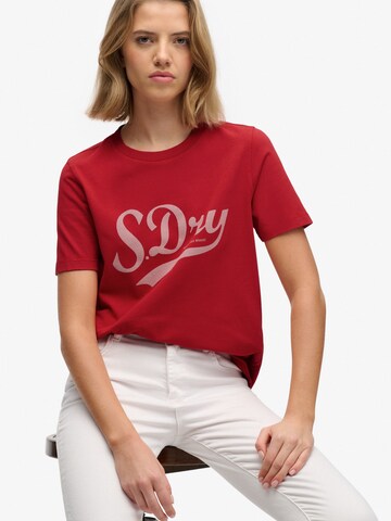 Superdry & Co Μπλουζάκι 'Varsity' σε κόκκινο