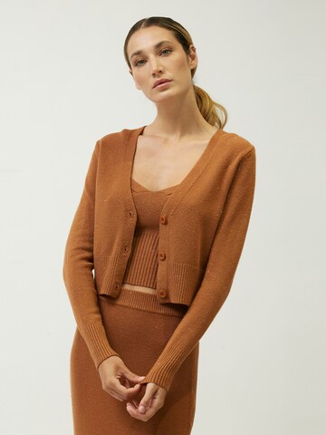 Cardigan Influencer en beige : devant