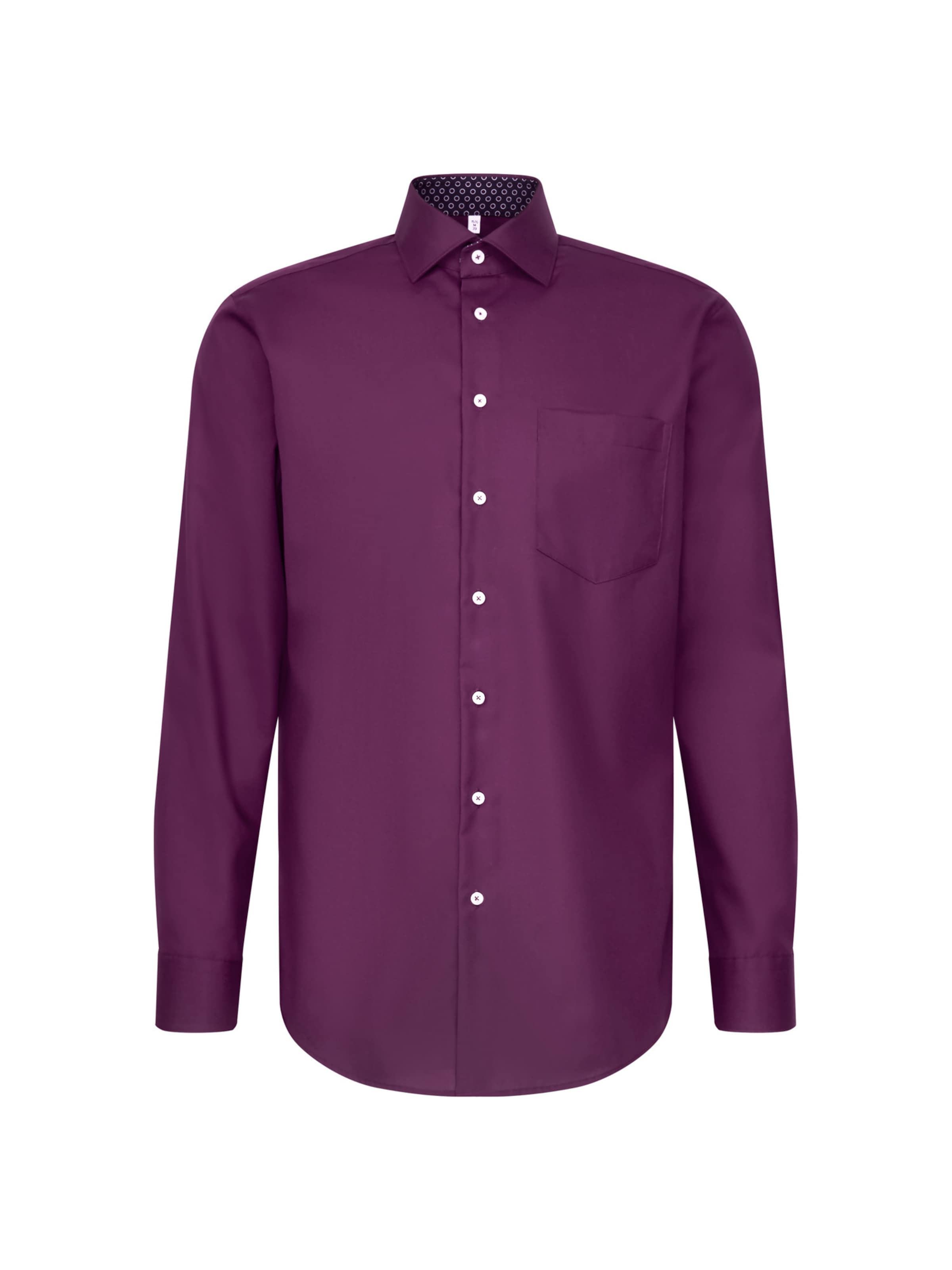 Chemise business 'Schwarze Rose' SEIDENSTICKER en violet : devant