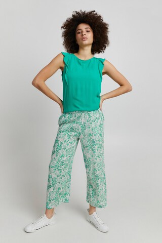 ICHI Wide leg Broek 'IHMARRAKECH' in Groen