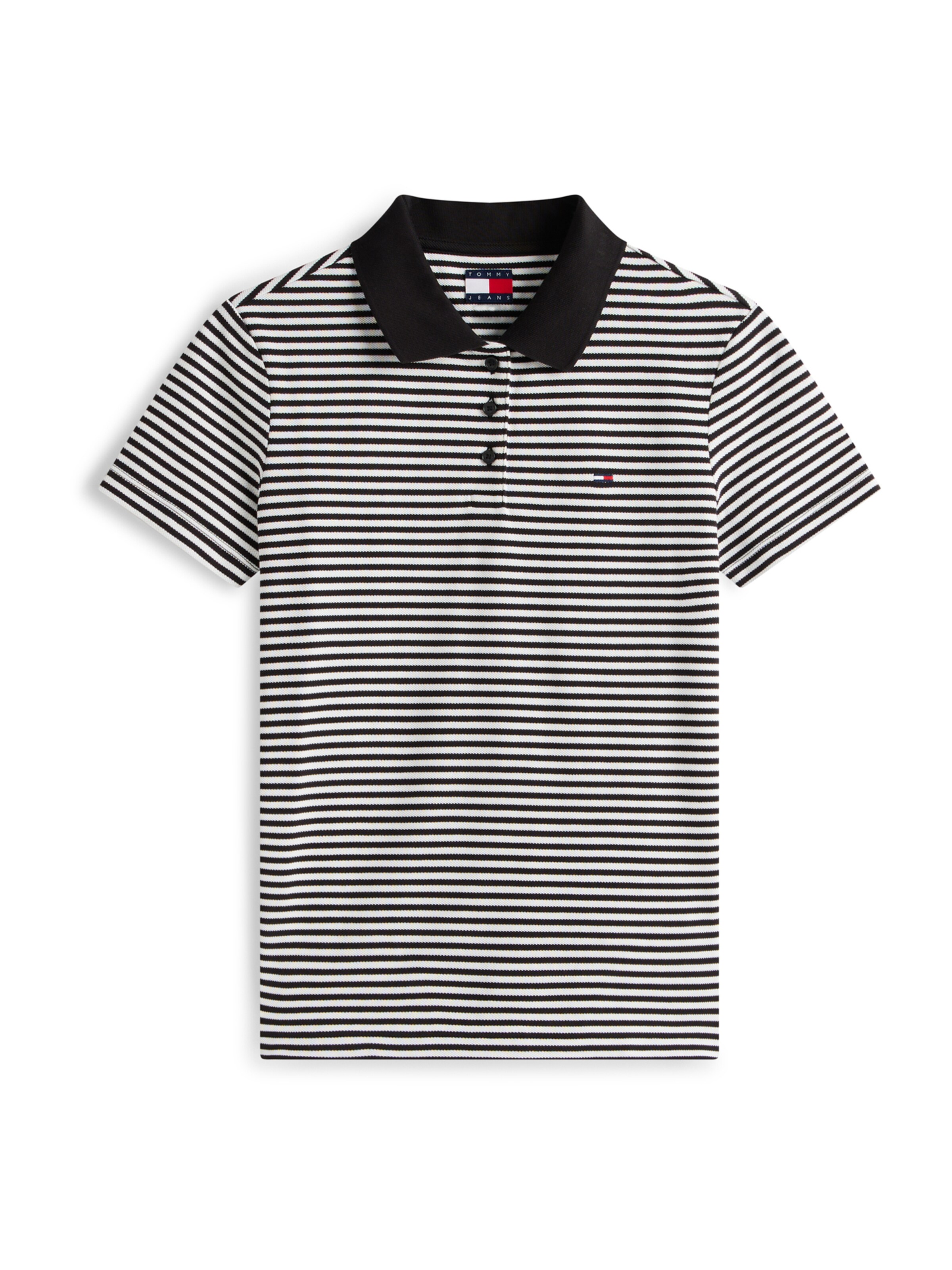 Tommy Jeans Тениска 'ESSENTIAL' в черно: отпред