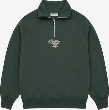 Prohibited - Sweatshirt 'College Days' em verde: frente