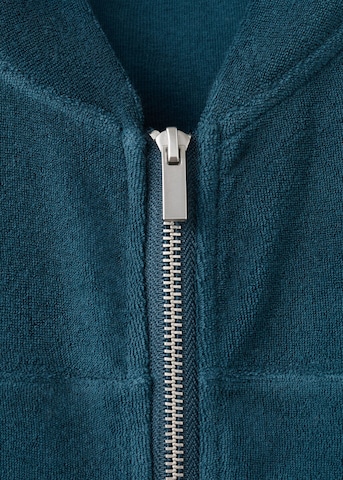 MANGO Knit Cardigan 'Terry' in Blue