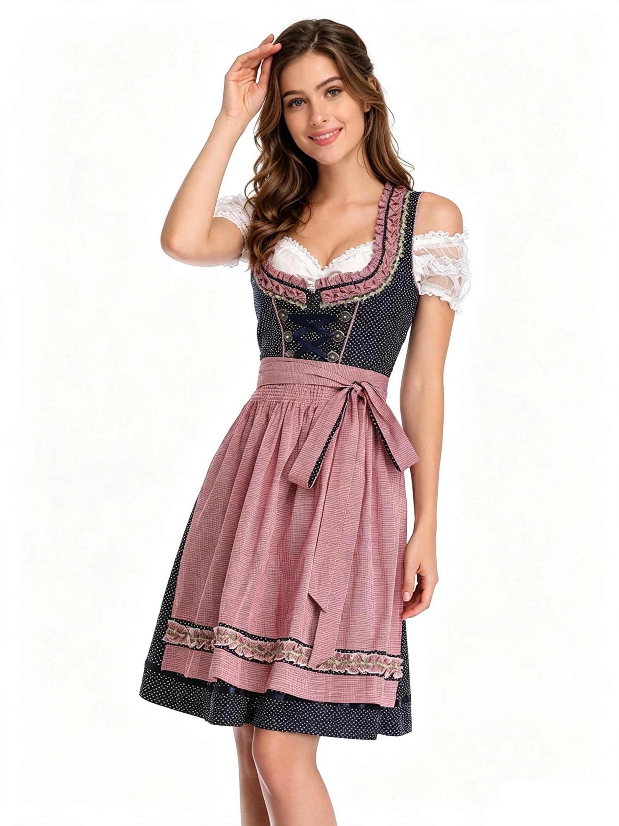 KoJooin Dirndl w kolorze niebieski