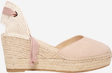 Sandalo 'Alpargata Cuña 8 cm' di Alhamas in rosa: frontale