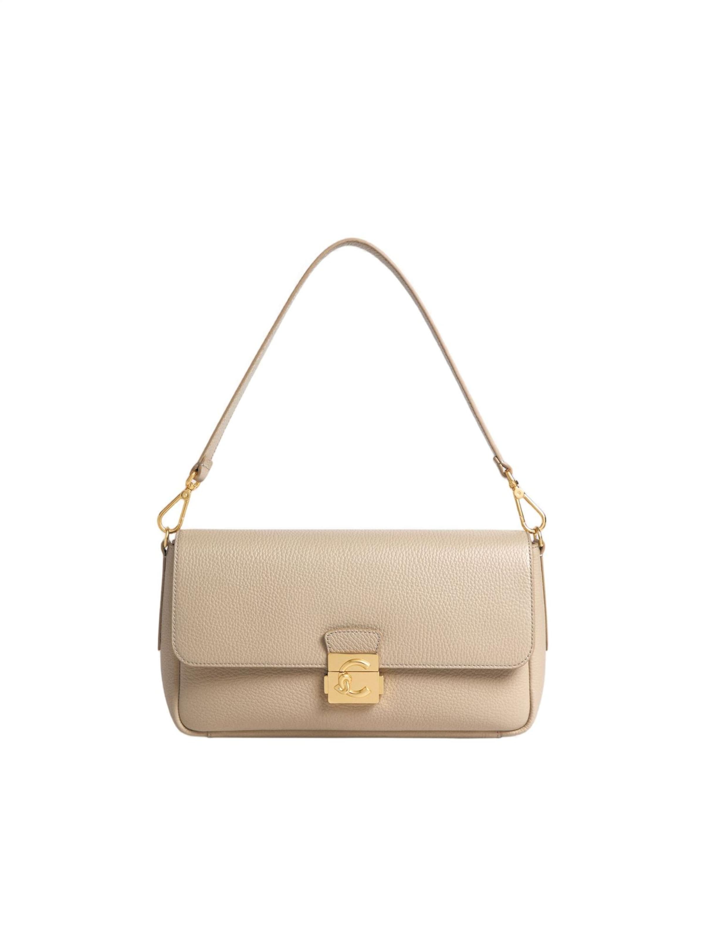 Borsa a mano 'Me Lock S26 2' di Coccinelle in beige: frontale
