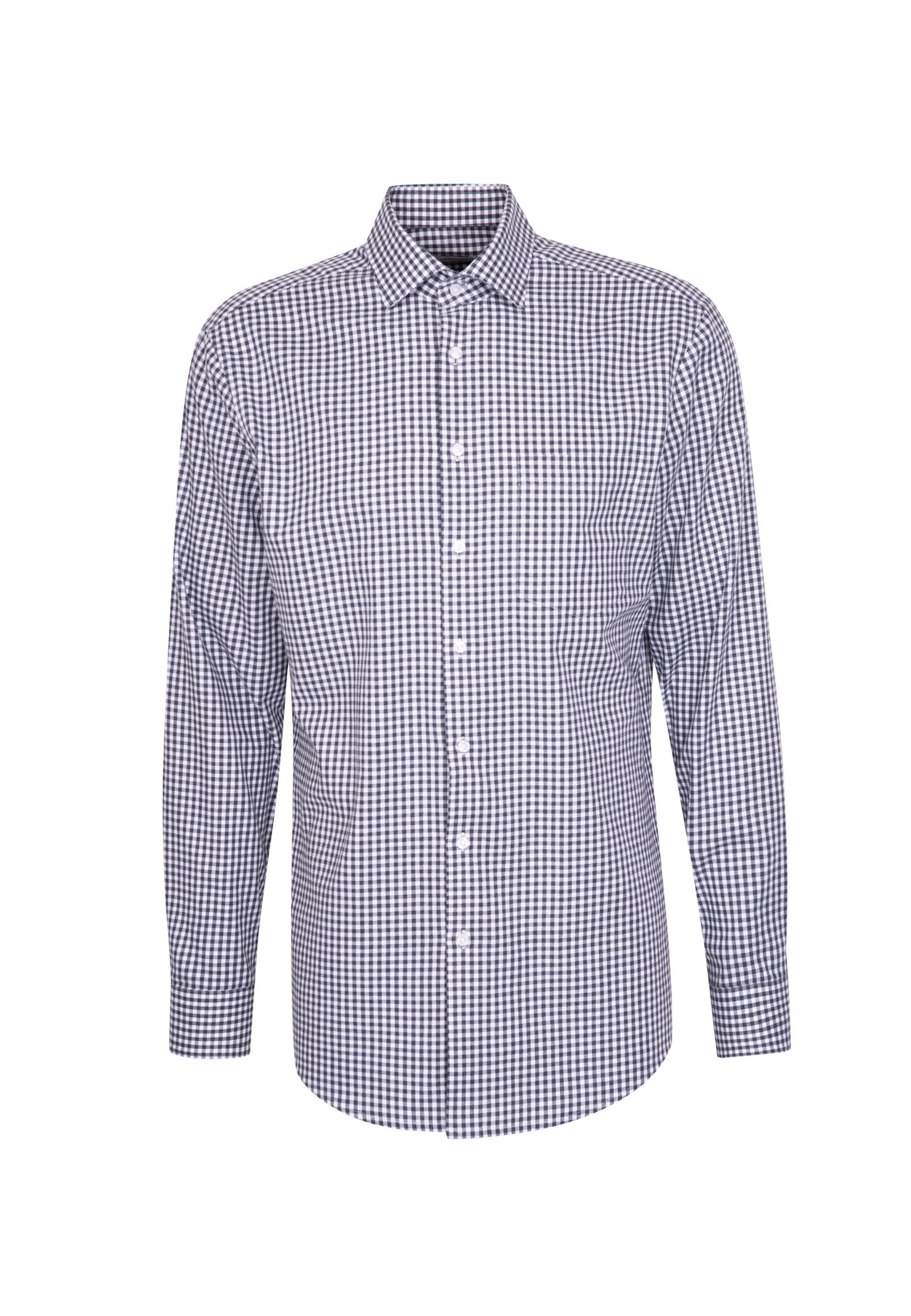 SEIDENSTICKER Regular fit Zakelijk overhemd 'Schwarze Rose' in Blauw: voorkant