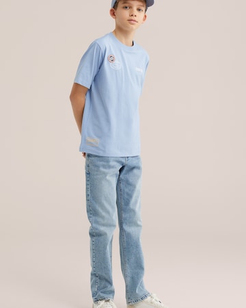 T-Shirt WE Fashion en bleu