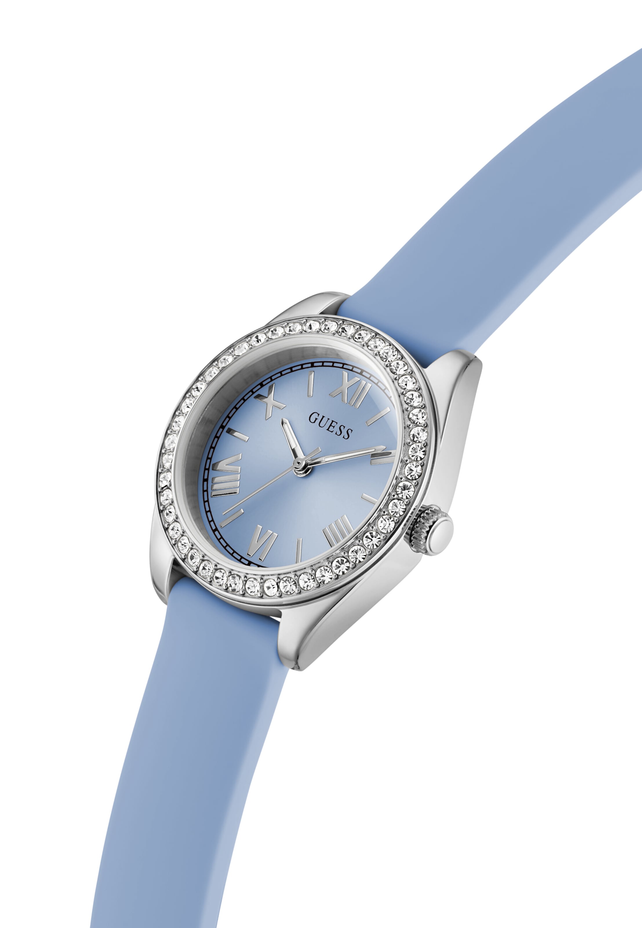 GUESS Analoguhr ' MINI LUNA ' in Blau